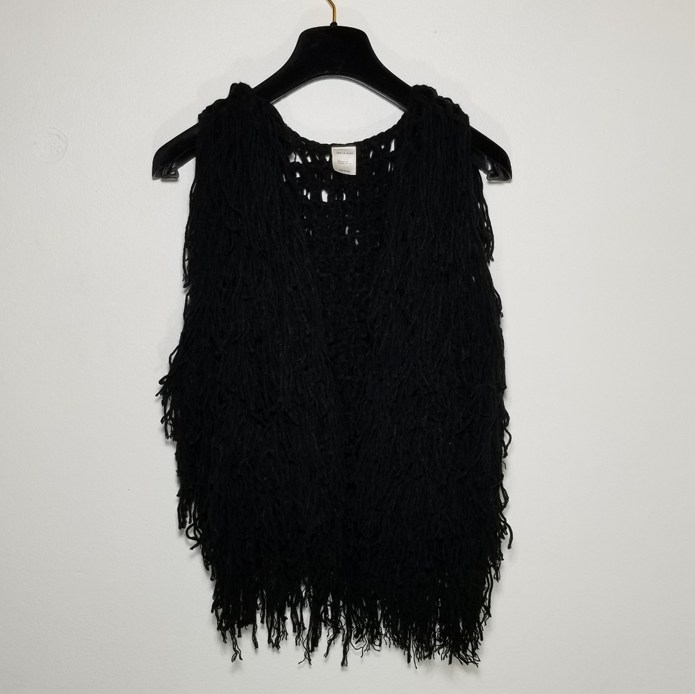Crocheted Boho Fringe Vest